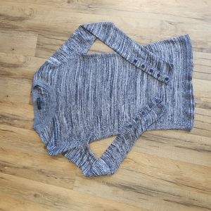 J. CREW 100% Cotton Marled Crewneck Shirt with Snapped Cuffs